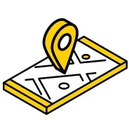 地図とピンのイラスト